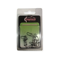 Captain 5015 Sahte Balık Klipsi Snap İnox 10'lu Paket Black Nikel