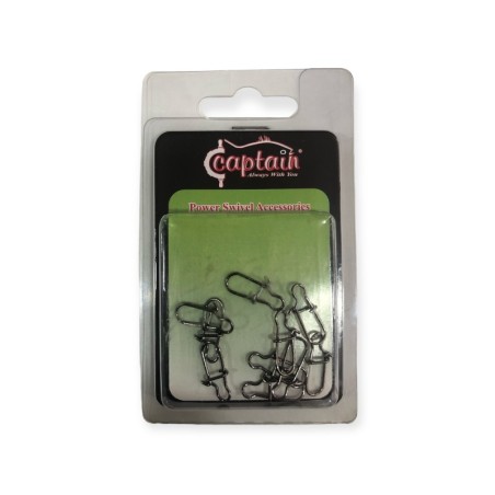 Captain 5015 Sahte Balık Klipsi Snap İnox 10'lu Paket Black Nikel