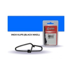 Captain 5017 Sahte Balık Klipsi Snap Strong 10'lu Paket Black Nikel