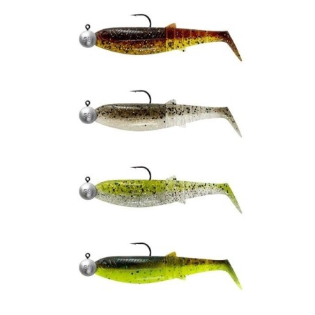 Savage Gear Cannibal Shad 6.8cm 3gr+5gr #1/0 Clear Water 4+4 Adet