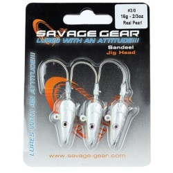 Savage gear Sandeel Jig Head 16g 3/0 - 3pcs Real Pearl Suni Yem 2