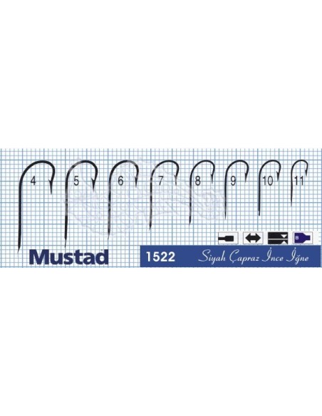 Mustad Olta İğnesi 1522 100lü