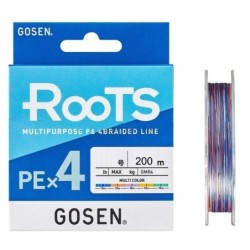 Gosen X4 Roots PE 4 Örgü Spin İpi 200mt Multi Color