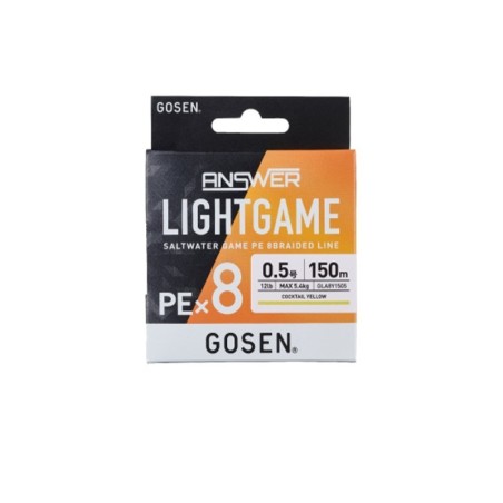 Gosen Answer Light Game PE8 Örgü İp - 150mt Cocktail Yellow | İp Misinalar