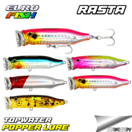 Eurofish Aragon RASTA Popper 70mm 10gr Su Üstü Maket Balık