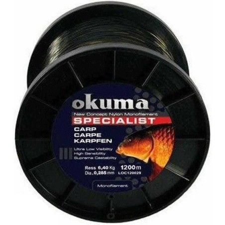 Okuma Carp 1200 mt 17,00 lb 7.73 kg 0,34 mm Camou Misina