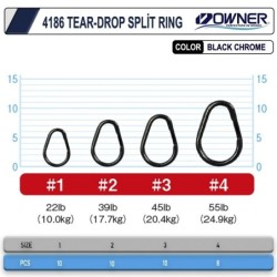 Owner 4186-011 Tear-Drop Split Ring 2
