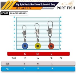 Portfish BL-6015 Stoperli Klips 2