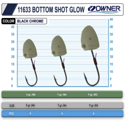 Cultiva 11633 Bottom Shot Glow Lrf Jighead 2