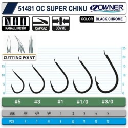 Owner 51481 Cut Super Chinu Black Chrome İğne 2