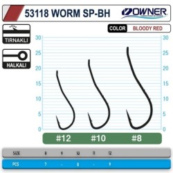 Owner 53118 Worm Sp-Bh Bloody Red İğne 2